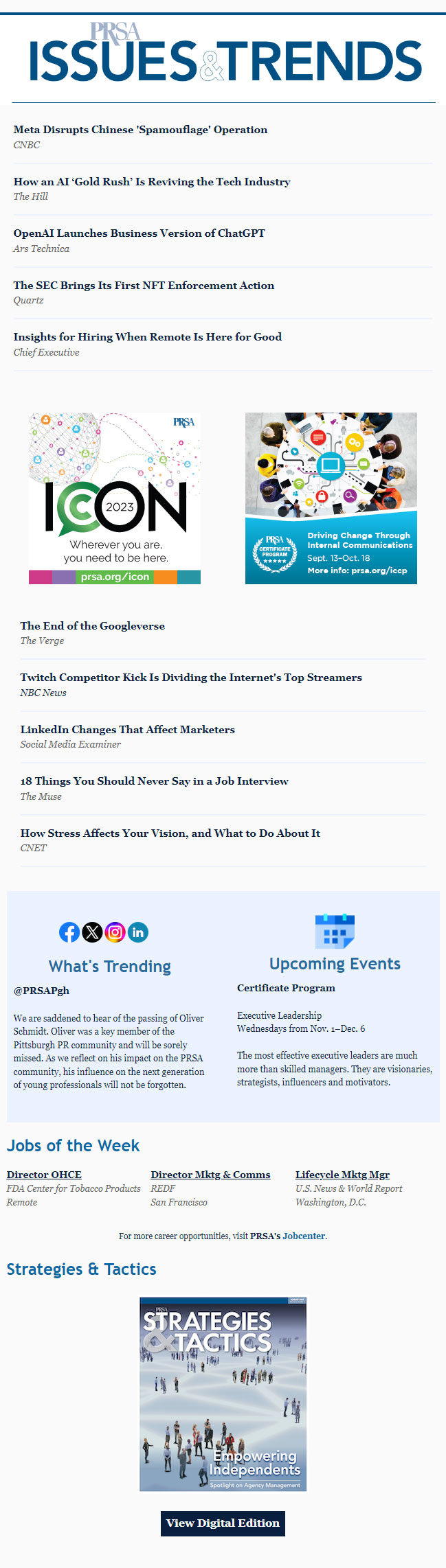 Issues & Trends Screenshot